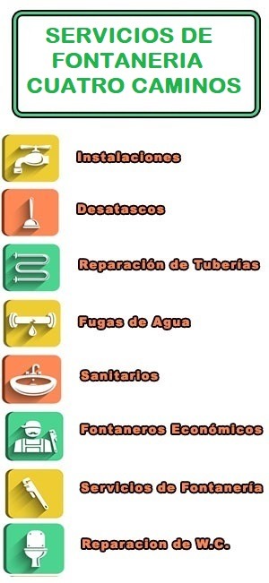 servicios de fontaneria en Cuatro Caminos
